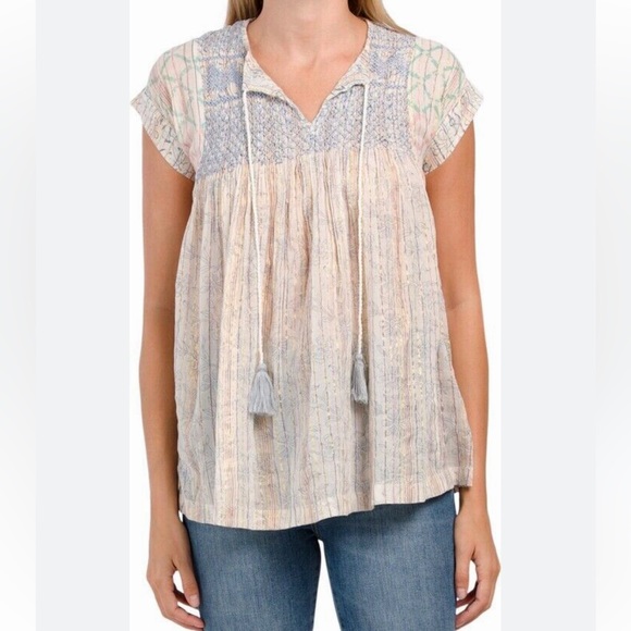 RACHEL RACHEL ROY Womens Gray Printed Long Sleeve Jewel Neck Top main image 1